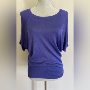 Ann Taylor Loft Petites Silk Blend Lightweight Purple sweater XSP